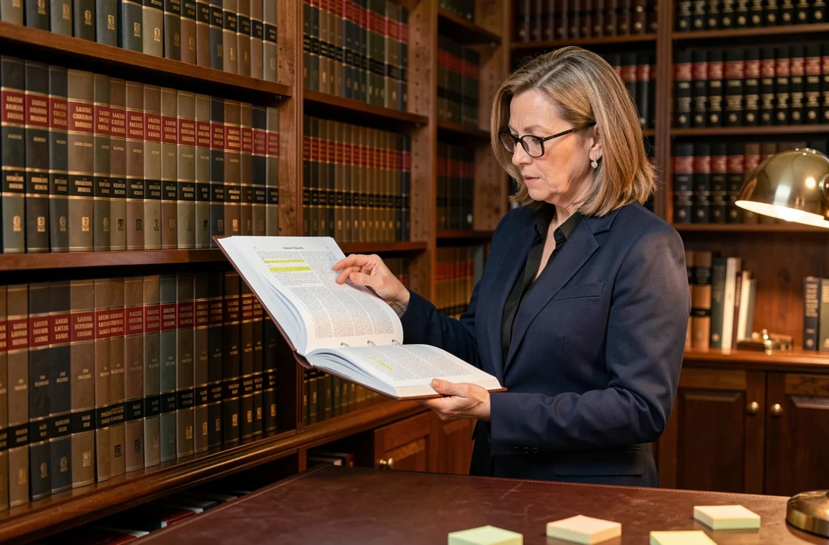 Avocate spécialiste en droit du travail consultant un dossier juridique sur l'inaptitude médicale et la protection des salariés