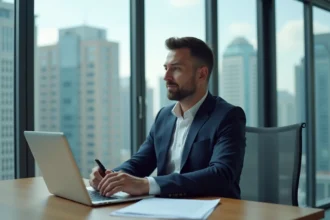 Ingénieur d'affaires en pleine négociation salariale professionnelle