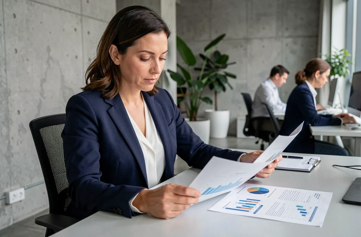 Responsable marketing analysant des rapports de performance Loxia Socia pour optimiser sa stratégie de conversion