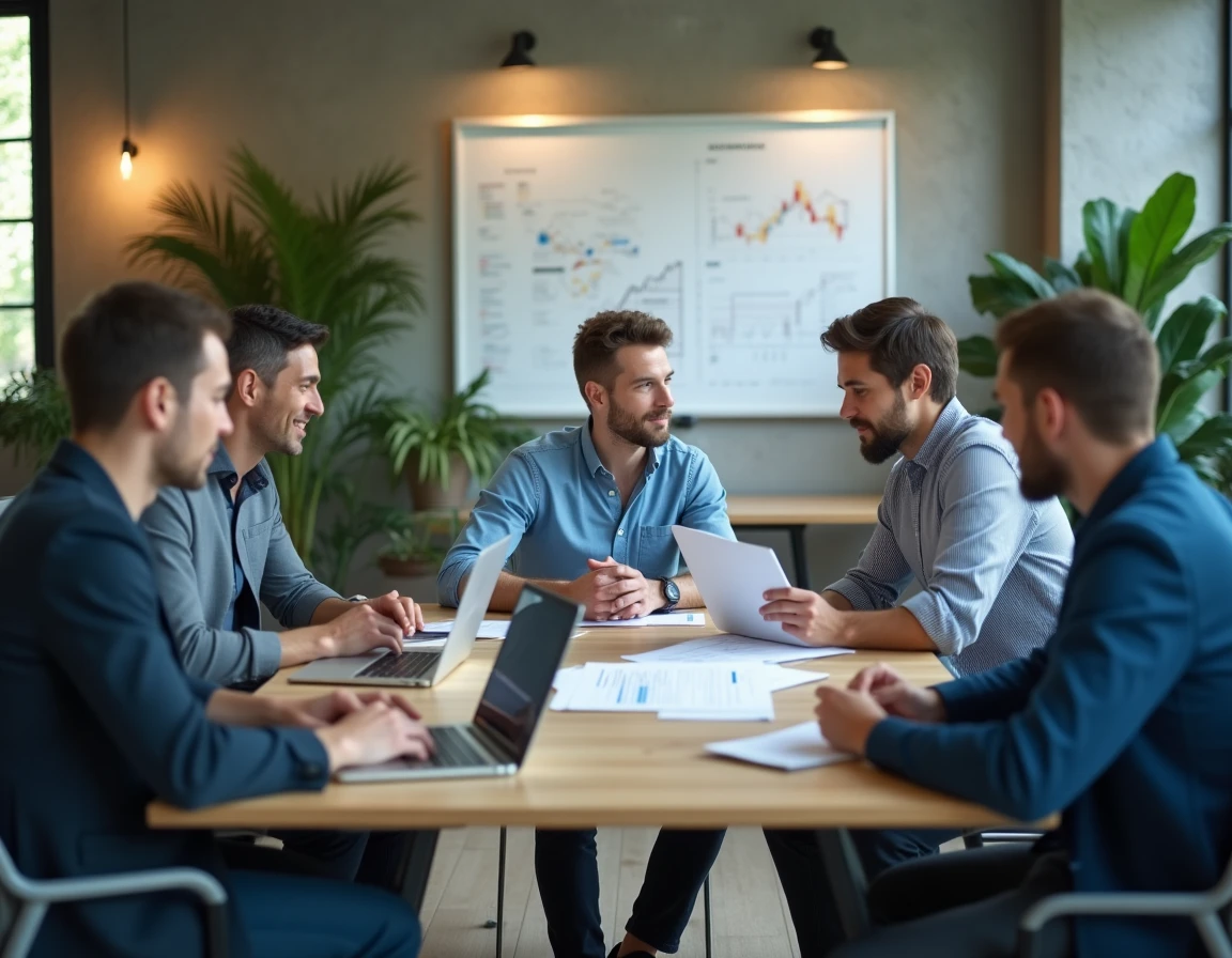 Réunion de professionnels de l'économie sociale et solidaire autour d'une table de travail en région Midi-Pyrénées